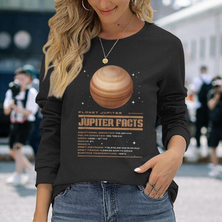 木星の事実 長袖Tシャツ 彼女への贈り物