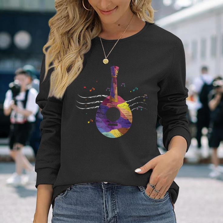 楽器、音楽愛好家、音楽教師、マンドリン 長袖Tシャツ 彼女への贈り物