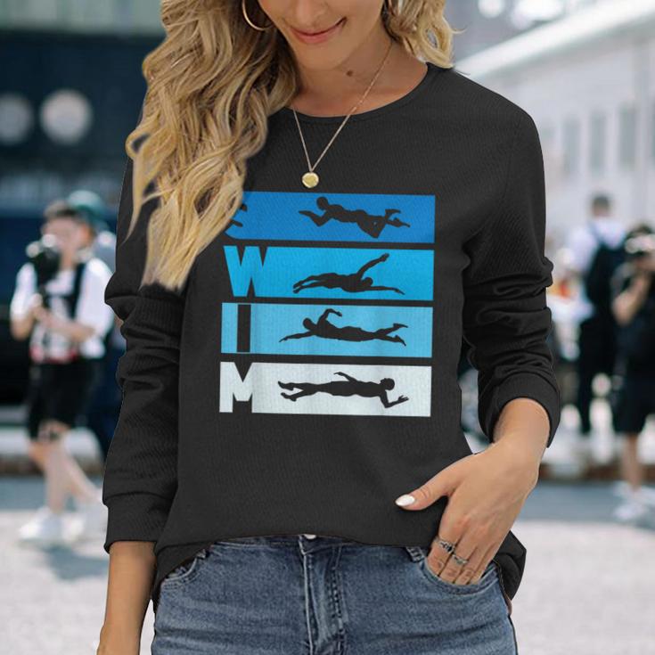 水泳 スイマー 水泳コーチ 長袖Tシャツ 彼女への贈り物