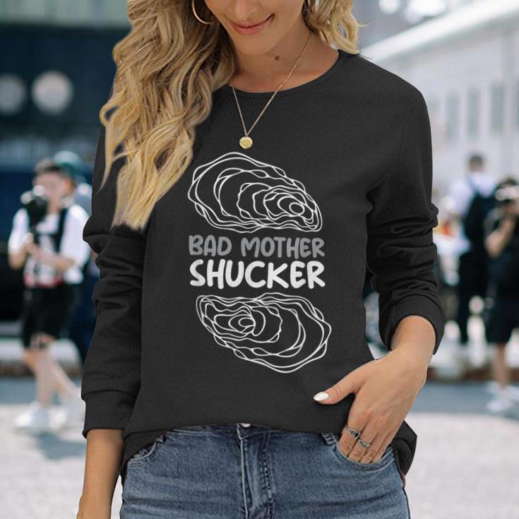 牡蠣iバッドマザーシャッカーi真珠貝の牡蠣 長袖Tシャツ 彼女への贈り物