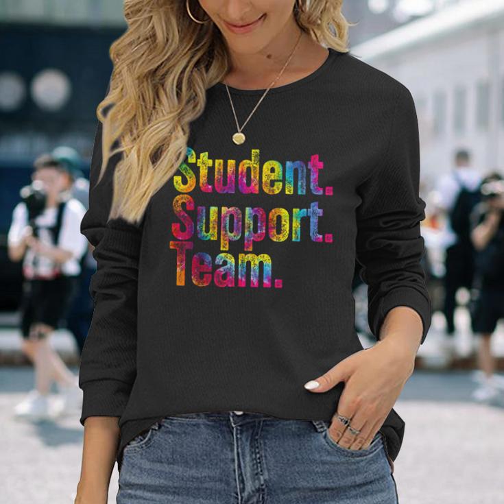 特別支援教員感謝学生支援チーム 長袖Tシャツ 彼女への贈り物