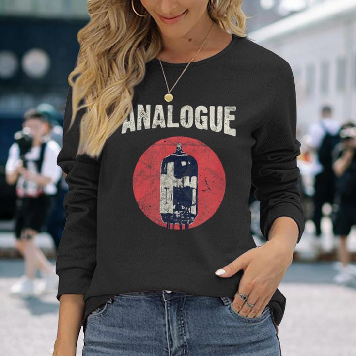 真空管アンプ チューブアンプ オーディオマニア アナログ ヴィンテージ 長袖Tシャツ 彼女への贈り物