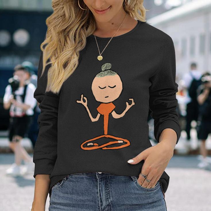 瞑想仏教 長袖Tシャツ 彼女への贈り物