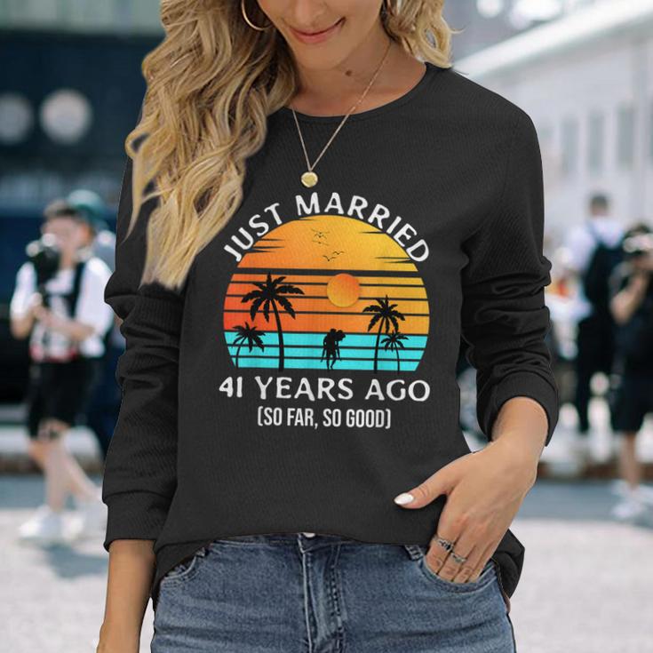 結婚記念日 結婚41年前 こんなに良い 長袖Tシャツ 彼女への贈り物