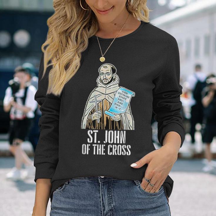 聖ヨハネ十字架カトリック 長袖Tシャツ 彼女への贈り物