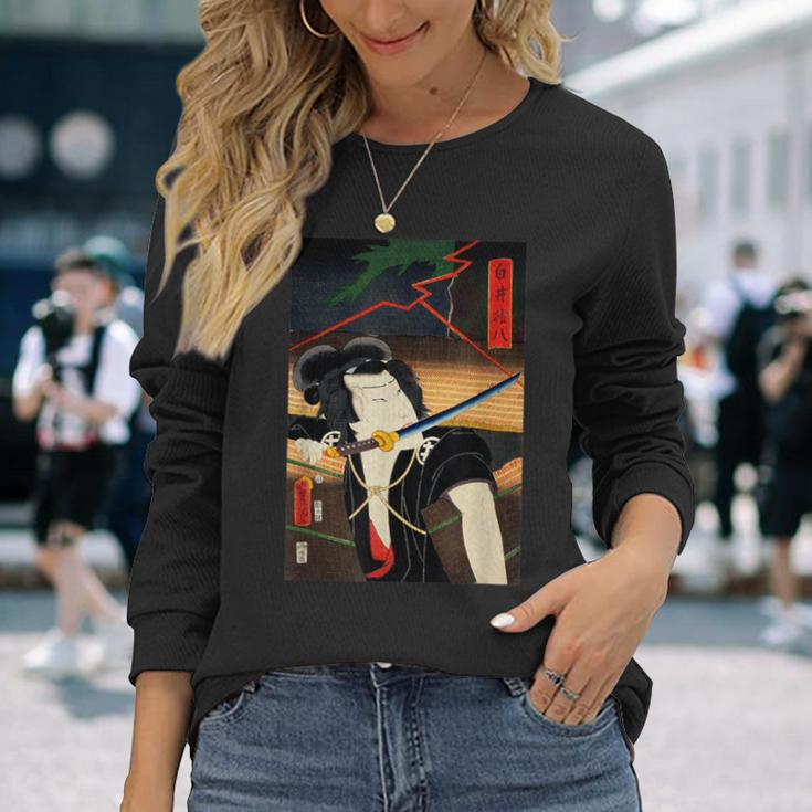 豊原くにちか ヴィンテージ江戸時代和歌舞伎アート 長袖Tシャツ 彼女への贈り物