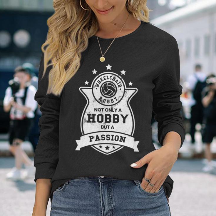 車椅子ラグビーtシャツ 情熱障害 スポーツギフト 長袖Tシャツ 彼女への贈り物