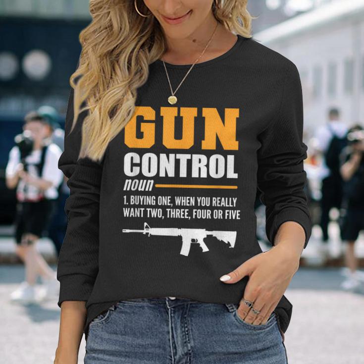 銃規制定義保安官 長袖Tシャツ 彼女への贈り物