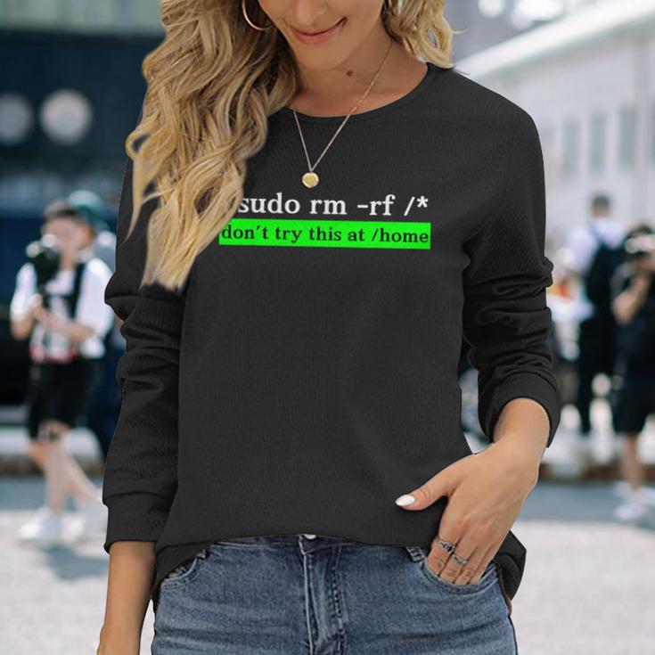 面白いkali Linuxコマンド コーダー プログラマー ハッカー向け 長袖Tシャツ 彼女への贈り物