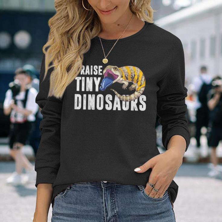 面白い青い舌のキンク I Pull Little Dinosaurs 長袖Tシャツ 彼女への贈り物