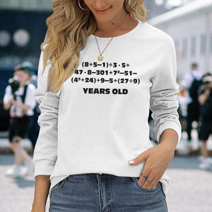 12歳 数学問題 代数方式 12歳の誕生日 長袖Tシャツ 彼女への贈り物