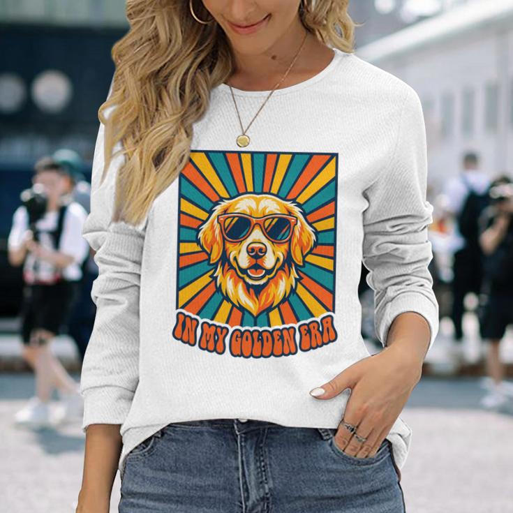In My Golden Era レトロレトリバー ドッグサングラス グラフィックtシャツ 長袖tシャツ 長袖Tシャツ 彼女への贈り物