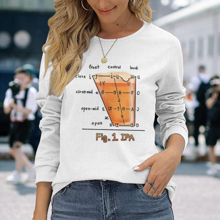 Ipa 言語学 面白い国際音声アルファベット 長袖Tシャツ 彼女への贈り物