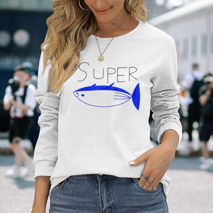 Super Tuna Tuna Fish 長袖Tシャツ 彼女への贈り物