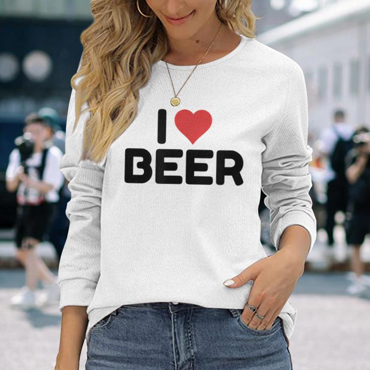 アイラブビール 長袖Tシャツ 彼女への贈り物