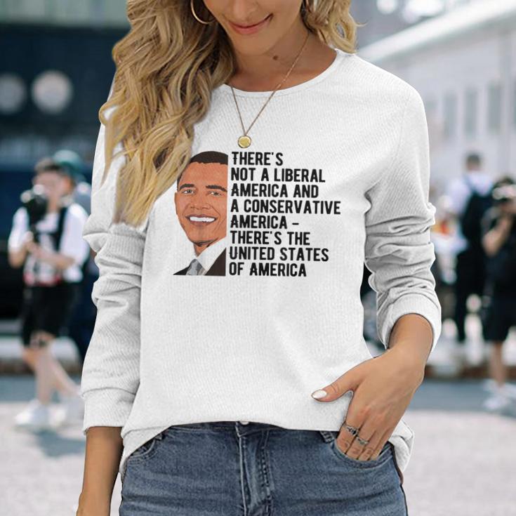 オバマ引用アメリカンギフト 長袖Tシャツ 彼女への贈り物