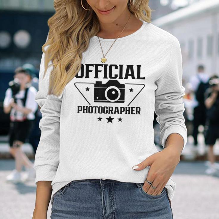 オフィシャル カメラマン 写真 カメラマン カメラ ジョブ 長袖Tシャツ 彼女への贈り物