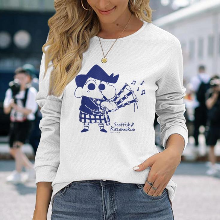 クレヨンしんちゃん スコティッシュ風間君 長袖Tシャツ 彼女への贈り物