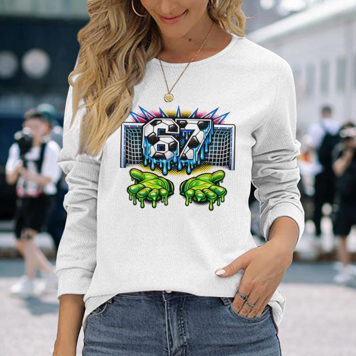 サッカー 67 シックスセブンファニージェンアルファミームドリップ 長袖Tシャツ 彼女への贈り物