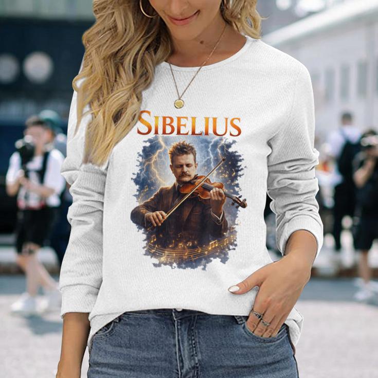 ジャン・シベリウス 作曲家 長袖Tシャツ 彼女への贈り物