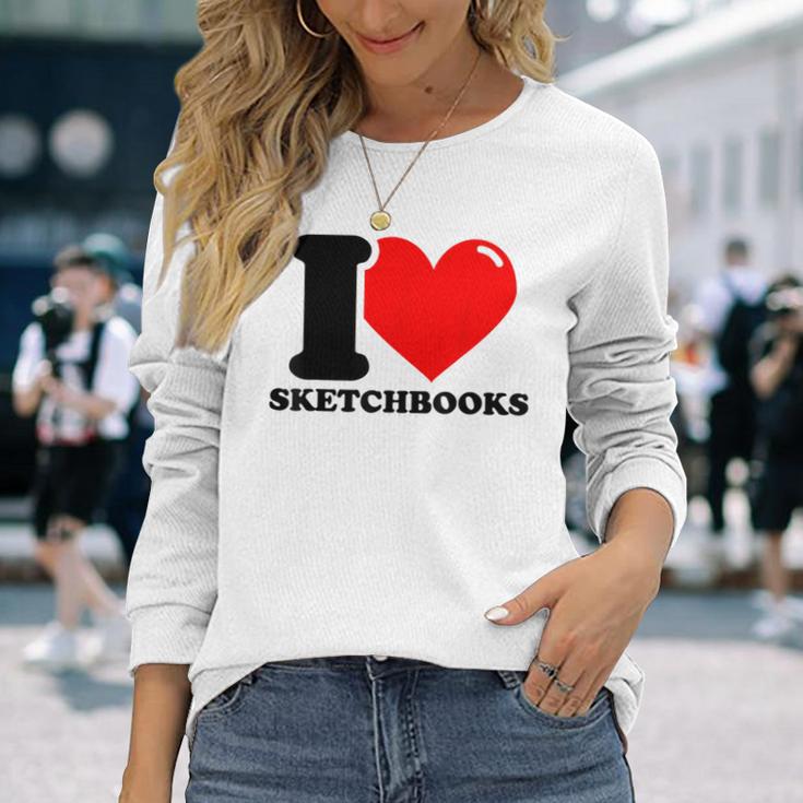 スケッチブックが大好き 長袖Tシャツ 彼女への贈り物