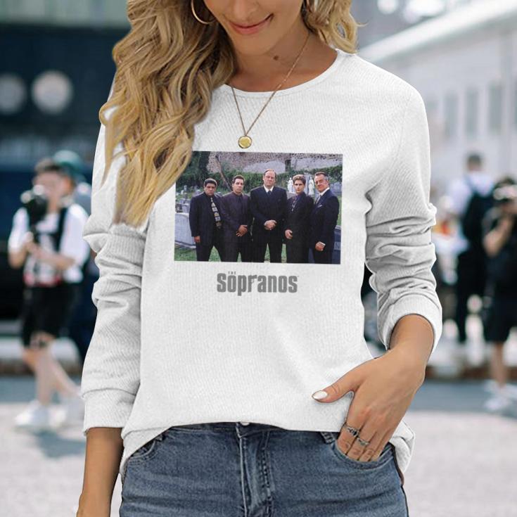 ソプラノス クラシック 墓地 情景 アートワーク グラフィック Papl2590 長袖Tシャツ 彼女への贈り物