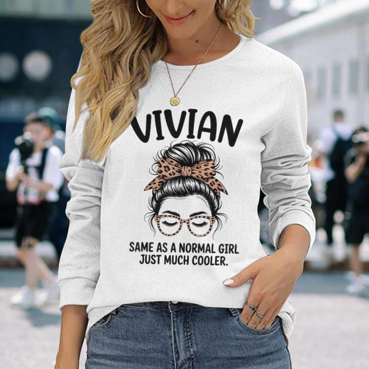 ビビアン ノーマルガールと同じ Just Much Cooler ガールネーム 長袖Tシャツ 彼女への贈り物