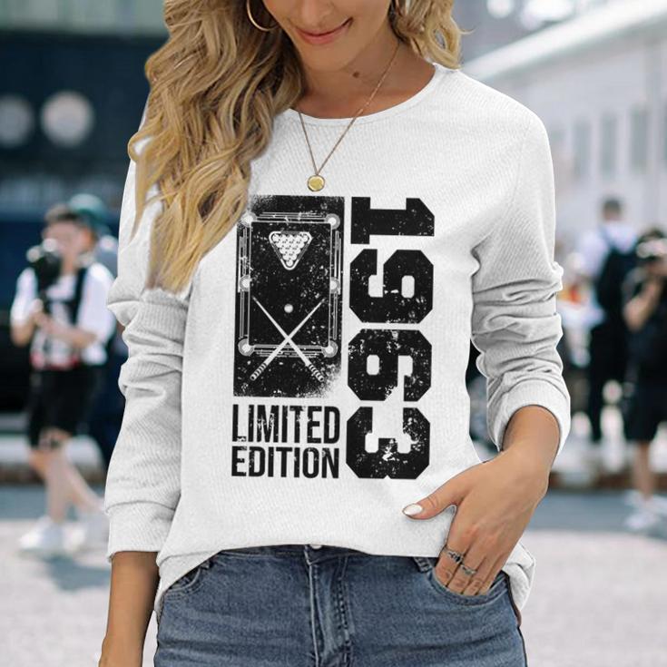 ビリヤード スヌーカーゲーマー ビンテージ 1963 誕生日 プール-ビリヤード 長袖tシャツ 長袖Tシャツ 彼女への贈り物