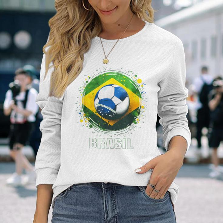 ブラジル選手 スポーツ ヴィンテージ 男性 ブラジル ブラジル 長袖Tシャツ 彼女への贈り物