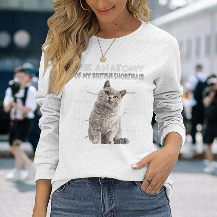ブリティッシュショートヘアの猫t 長袖Tシャツ 彼女への贈り物