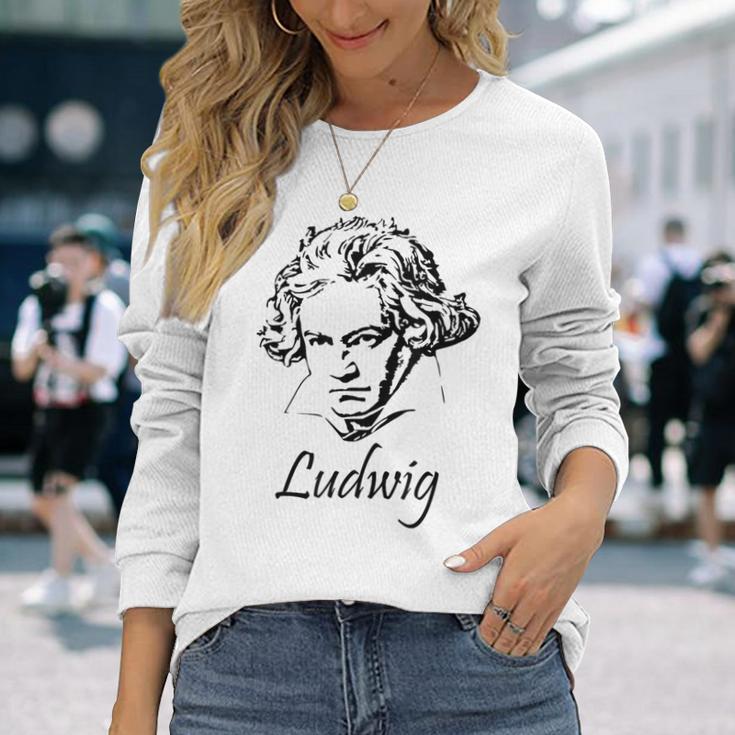 ベートーヴェン ルートヴィヒ・ヴァン クラシック音楽 長袖Tシャツ 彼女への贈り物