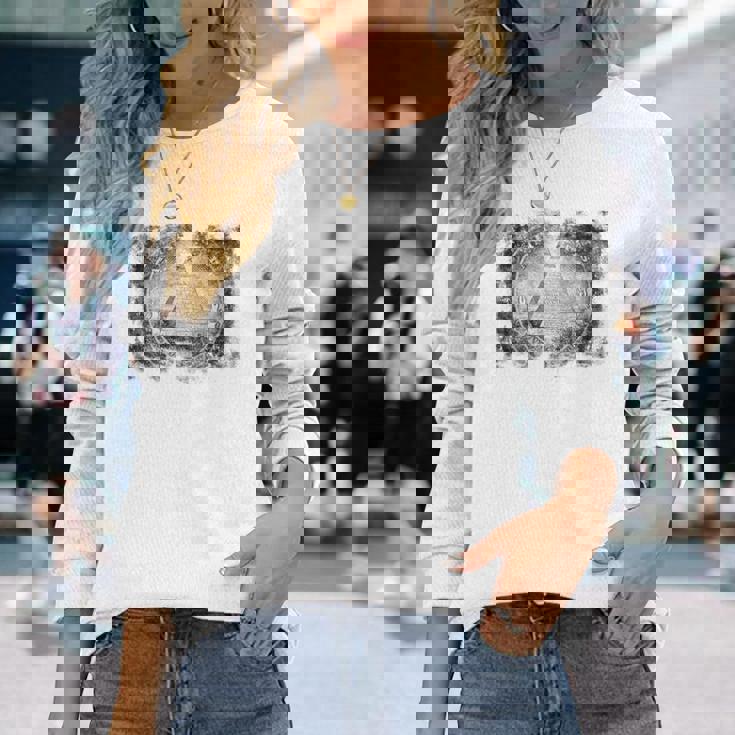 ヴィンテージ イルミナティ オールシーイング アイ ダラー フリーメイソン 長袖Tシャツ 彼女への贈り物