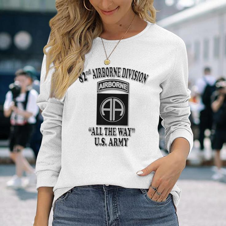 第82空挺師団 バックデザイン 長袖Tシャツ 彼女への贈り物
