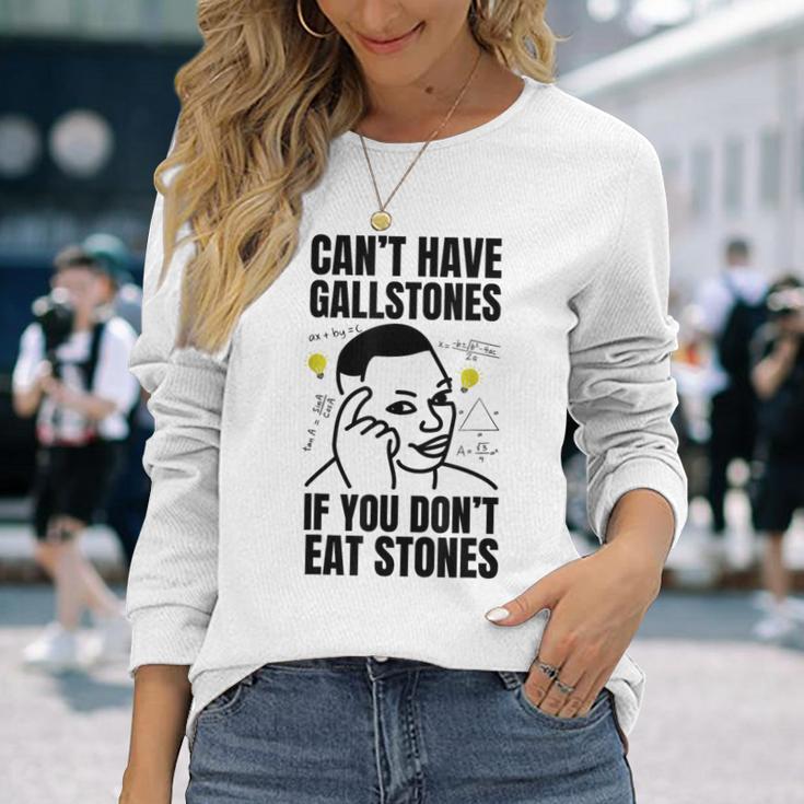 面白い胆石除去手術と胆石 長袖Tシャツ 彼女への贈り物