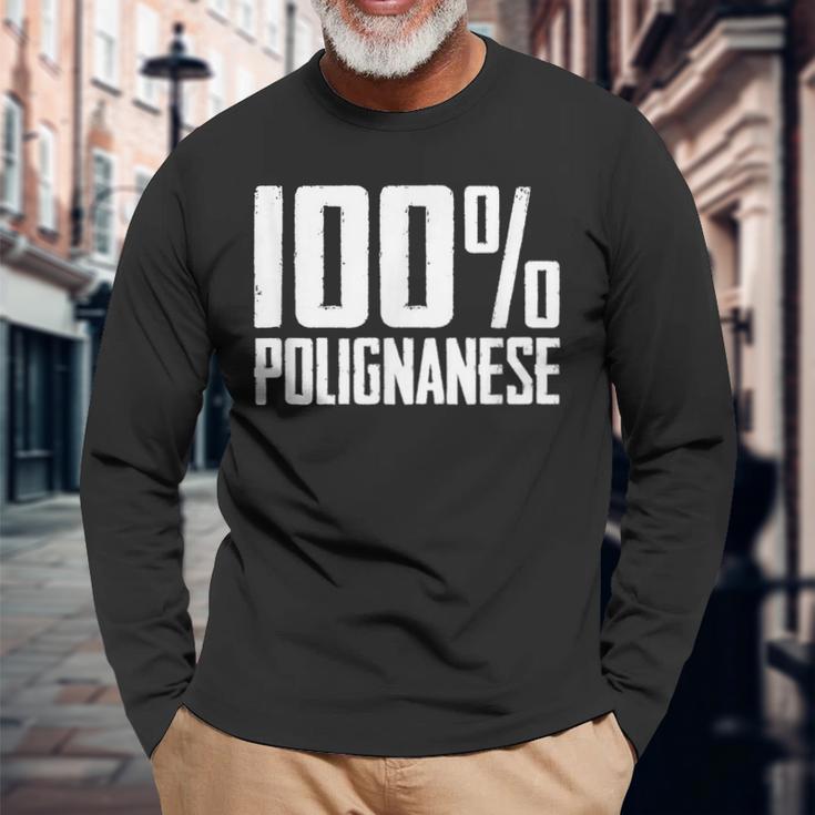 100 Polignanese Polignano A Mare 長袖Tシャツ 高齢者への贈り物