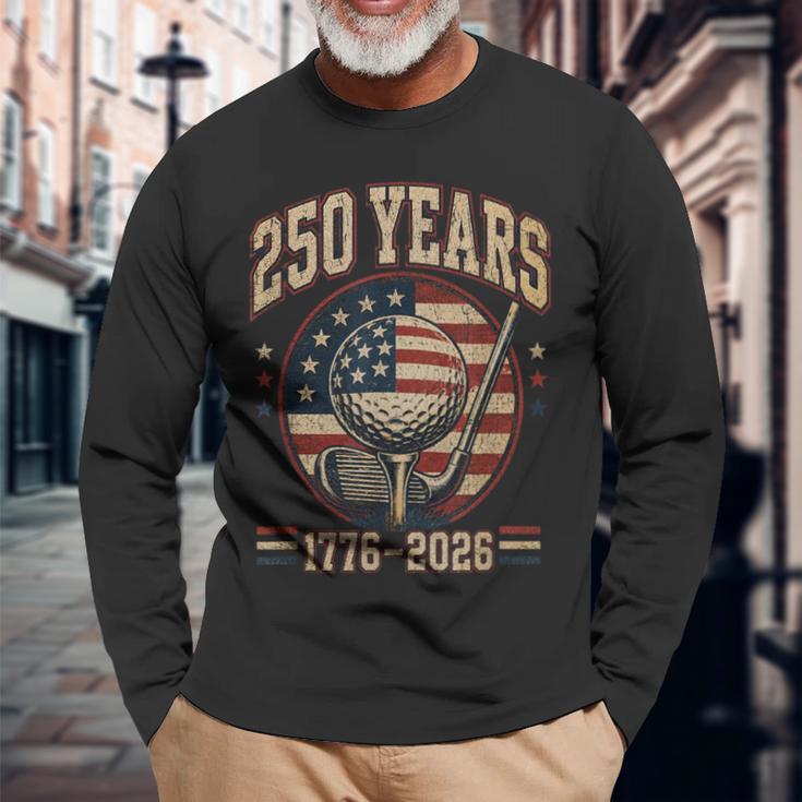 250周年記念 250 Usa アメリカ ゴルフ 1776 2026 愛国的 長袖Tシャツ 高齢者への贈り物