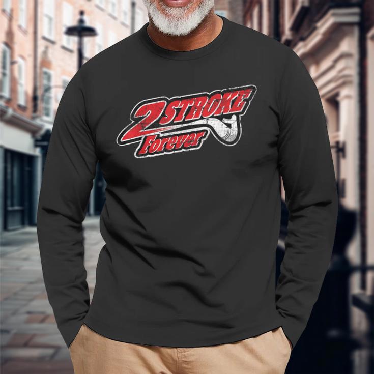2ストローク フォーエバー モトクロス&エンデューロライダー 長袖Tシャツ 高齢者への贈り物