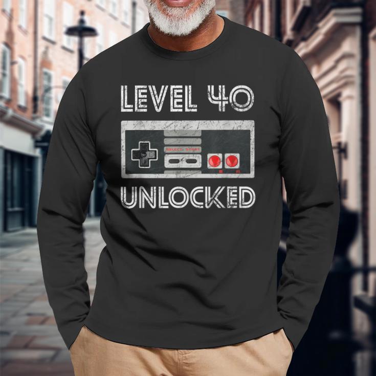 40歳の誕生日ギフト レベル40 長袖Tシャツ 高齢者への贈り物