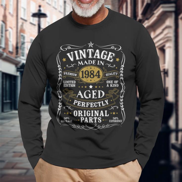 42 歳の誕生日プレゼント ヴィンテージ 1984 男性 面白い 42 歳 1984 長袖Tシャツ 高齢者への贈り物