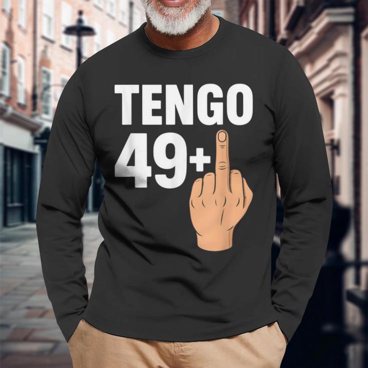 50歳の誕生日 おもしろユーモア 49 プラスワン オリジナルパーティー 長袖Tシャツ 高齢者への贈り物