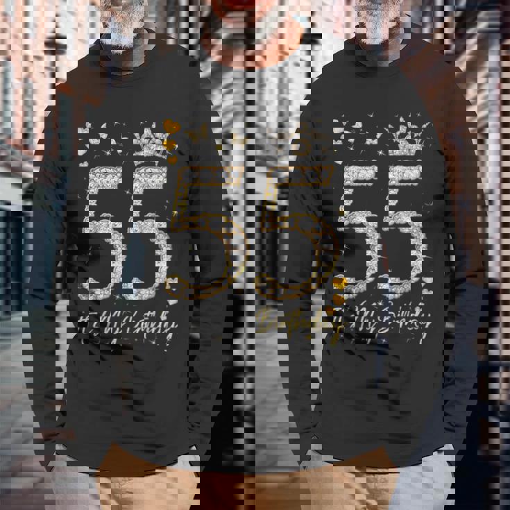 55 It's My Birthday、It's My 55Th Birthday、55歳 長袖Tシャツ 高齢者への贈り物