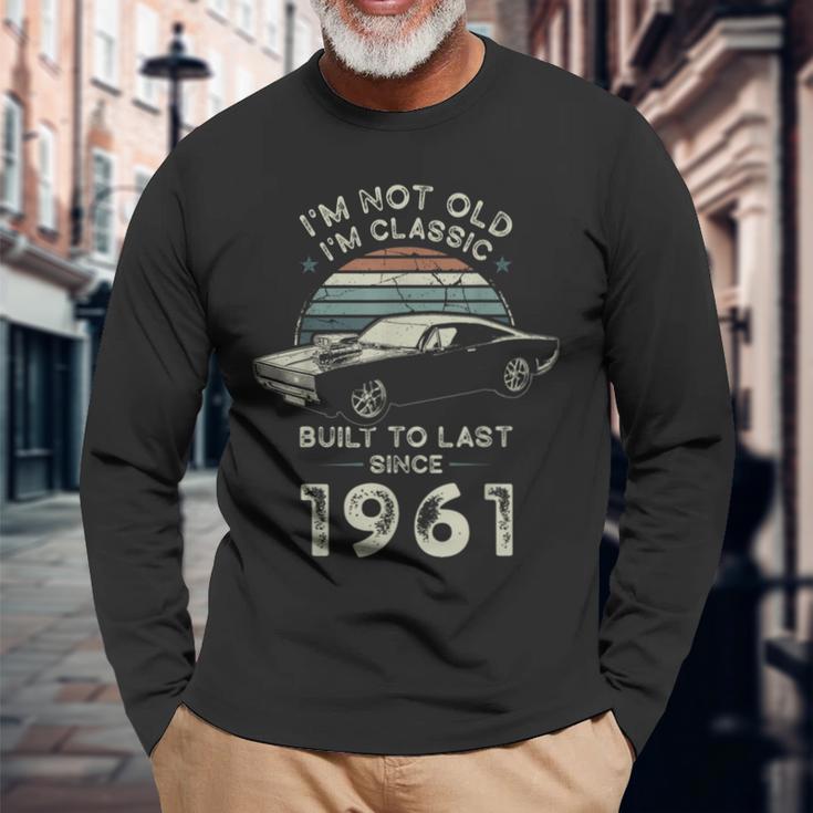 65歳の誕生日 1961年クラシックカー 長袖Tシャツ 高齢者への贈り物