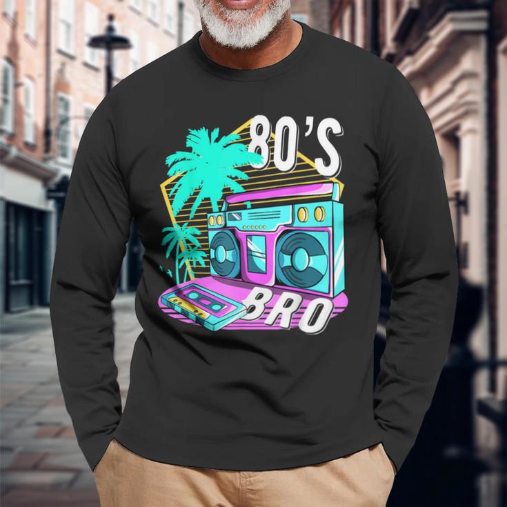 80年代ブロ レトロヴィンテージ I Love 80年代ディスコ 1980年代コスチューム パーティー 長袖Tシャツ 高齢者への贈り物