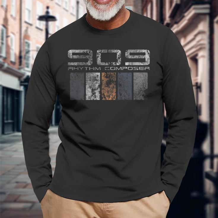 909レトロアナログリズム作曲家 長袖Tシャツ 高齢者への贈り物