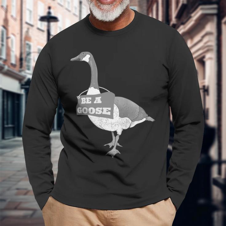 Be A Goose 長袖tシャツ 長袖Tシャツ 高齢者への贈り物
