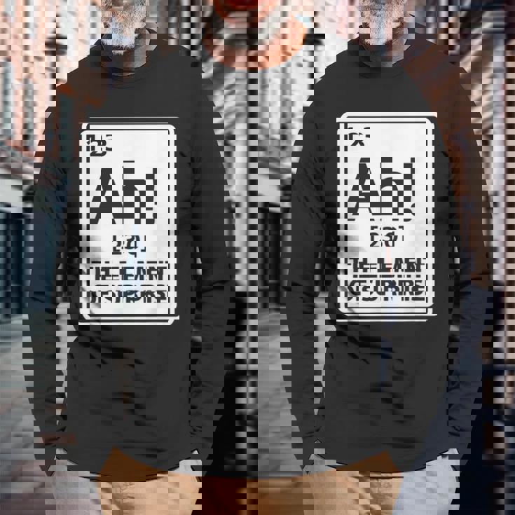 Ah The Element Ofurprise 周期表 長袖Tシャツ 高齢者への贈り物