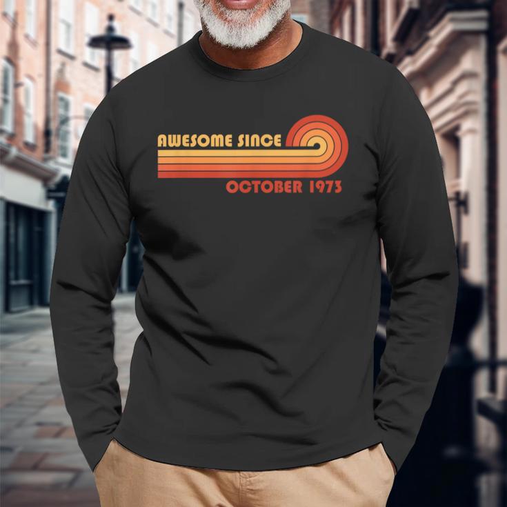 Awesomeince October 1973 長袖Tシャツ 高齢者への贈り物