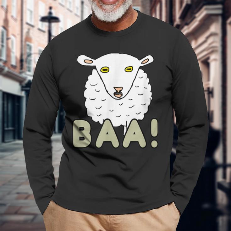 Baa 羊 長袖Tシャツ 高齢者への贈り物