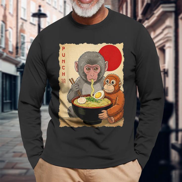 Baby Monkey Punch パンチ サル 長袖Tシャツ 高齢者への贈り物