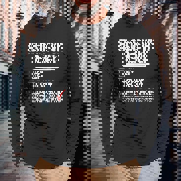 Bachelor メンズ シャツ Rasons Why I'mingle Big Dick Fun 長袖Tシャツ 高齢者への贈り物